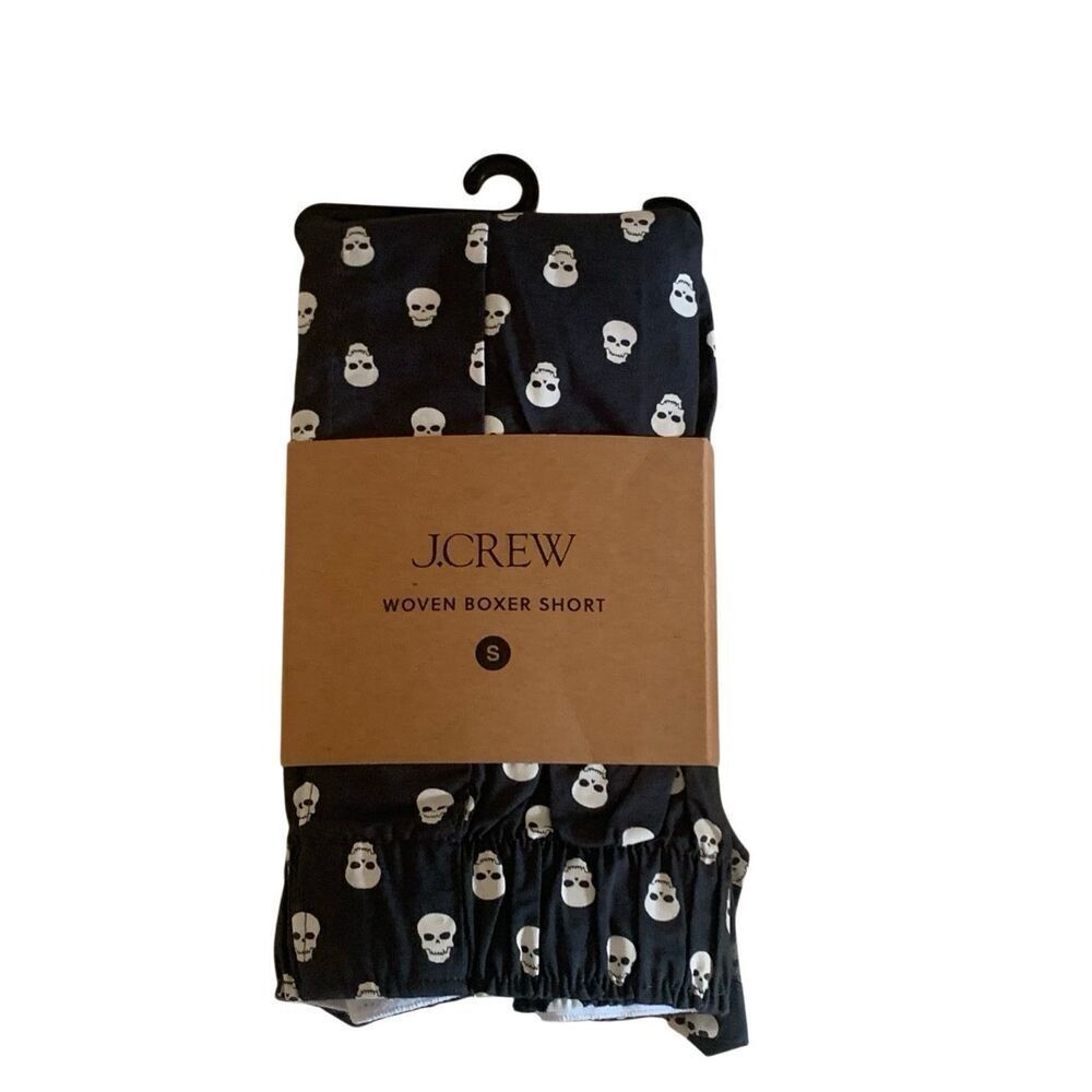 J.Crew Men’s Cotton Poplin Boxer Shorts – Skull  Print, Size Small (28–31) , NWT